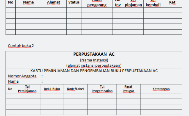 Detail Kartu Buku Perpustakaan Nomer 24