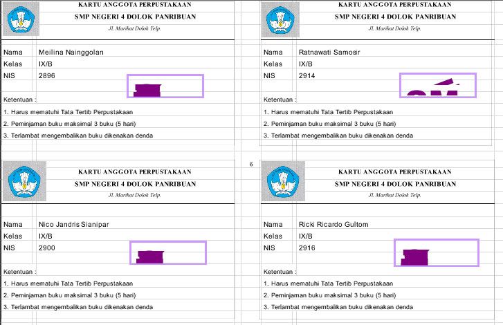 Download Kartu Buku Perpustakaan Nomer 26