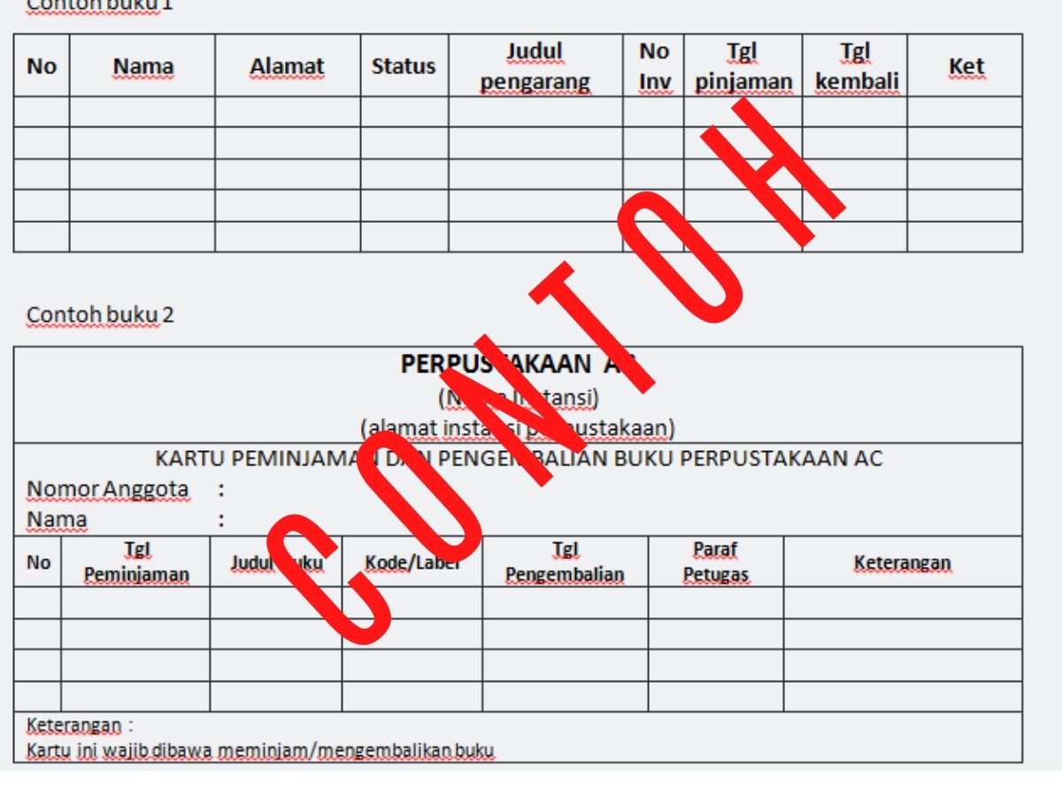 Detail Kartu Buku Perpustakaan Nomer 9