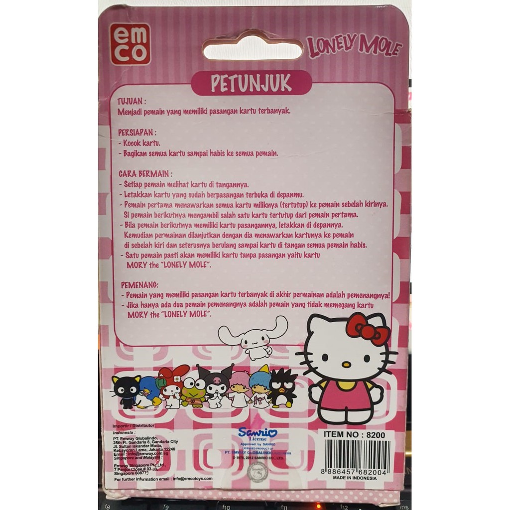 Detail Kartu Hello Kitty Nomer 45