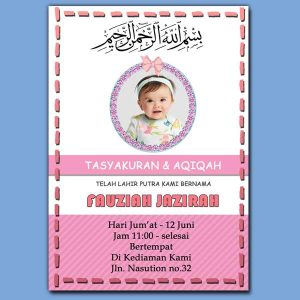 Detail Kartu Ucapan Aqiqah Nomer 35