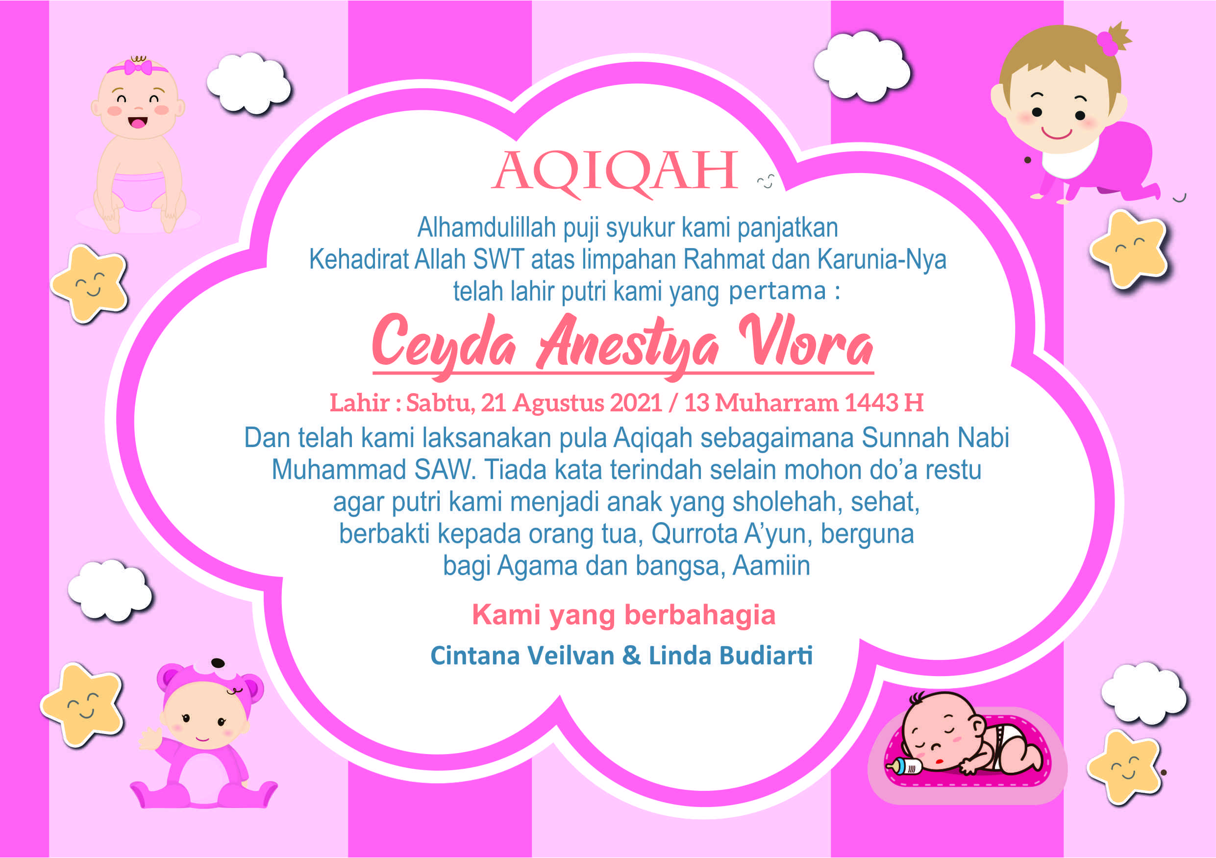 Detail Kartu Ucapan Aqiqah Nomer 6