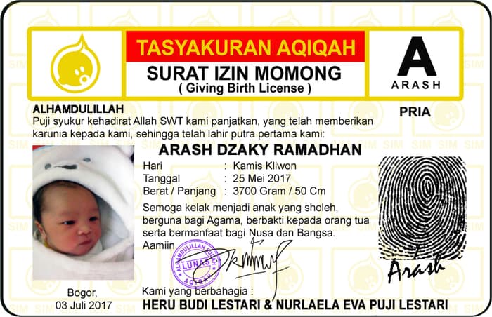 Detail Kartu Ucapan Aqiqah Nomer 48