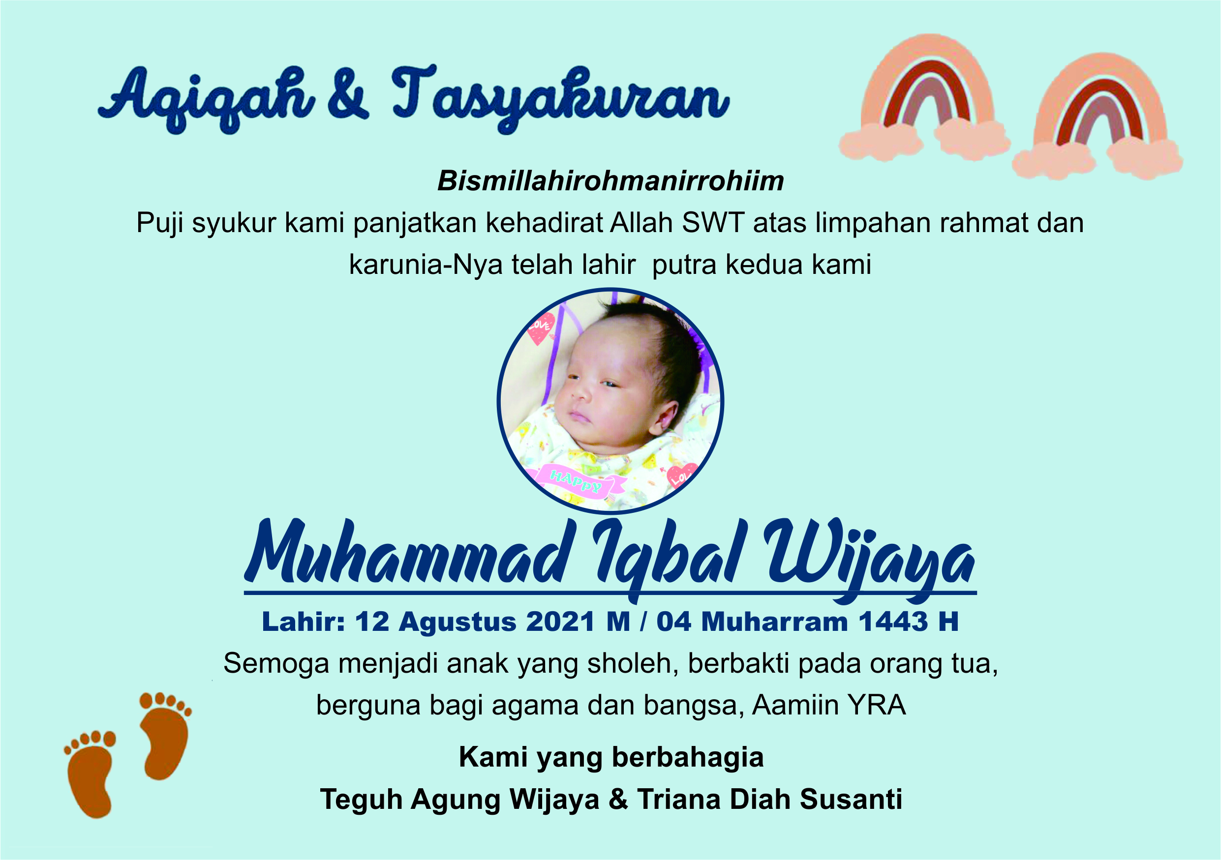 Detail Kartu Ucapan Aqiqah Nomer 55