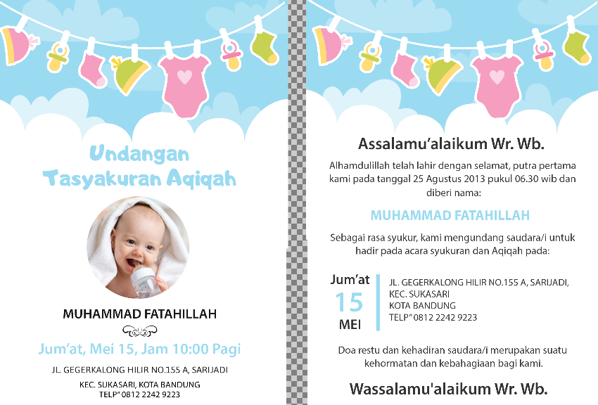 Detail Kartu Ucapan Aqiqah Bisa Di Edit Nomer 23