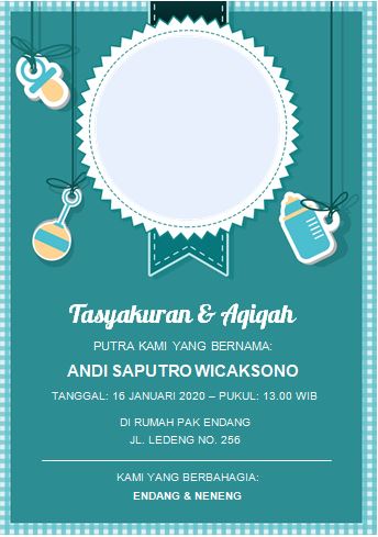 Detail Kartu Ucapan Aqiqah Bisa Di Edit Nomer 28