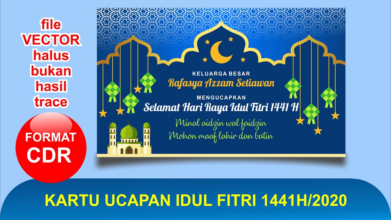 Detail Kartu Ucapan Idul Fitri 2019 Cdr Nomer 10