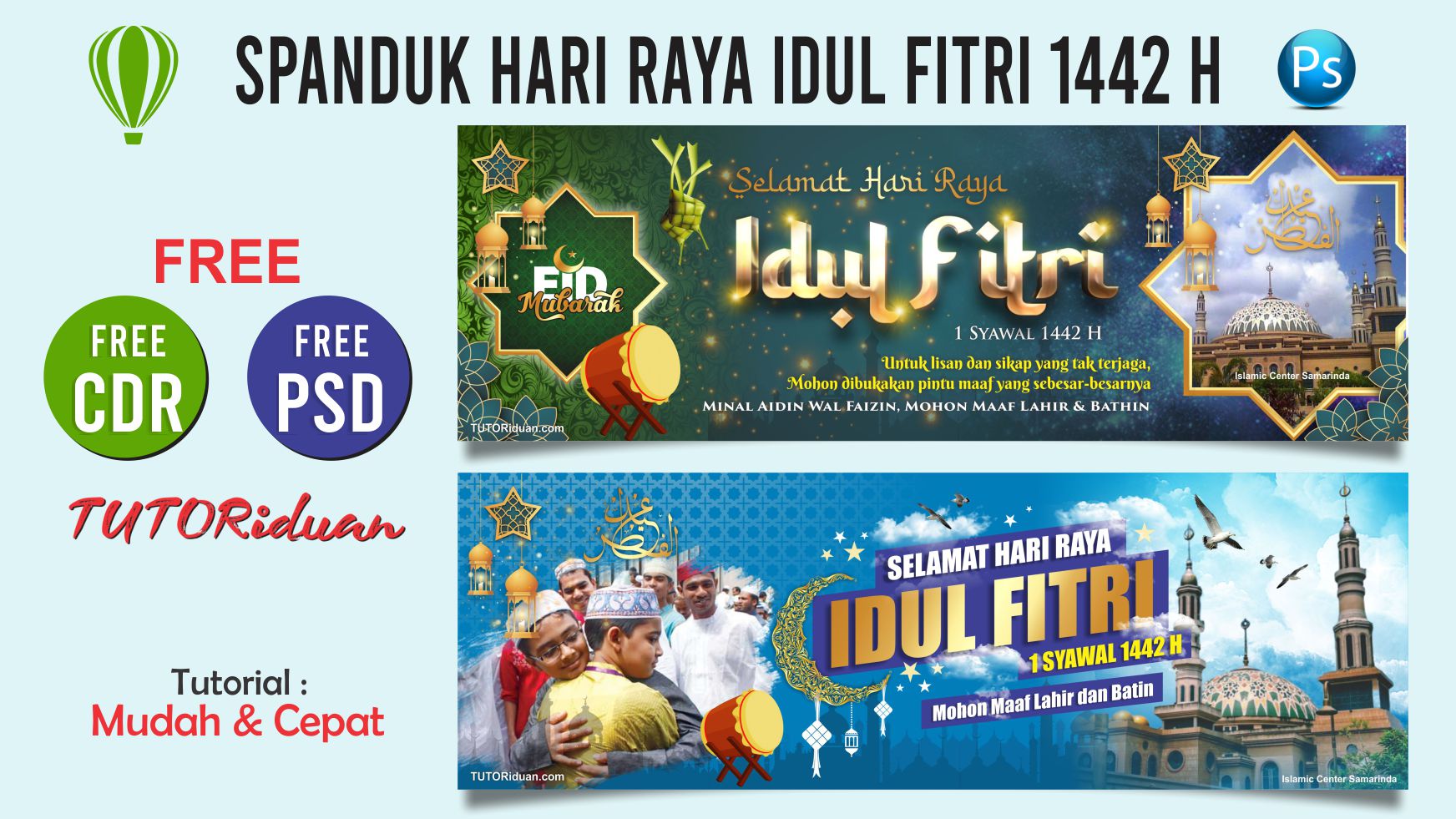 Detail Kartu Ucapan Idul Fitri 2019 Cdr Nomer 28