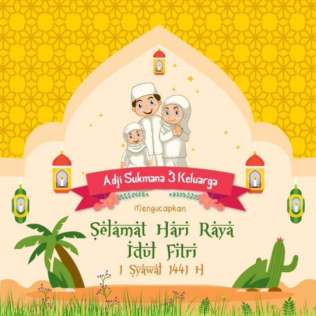 Detail Kartu Ucapan Idul Fitri Kartun Nomer 2