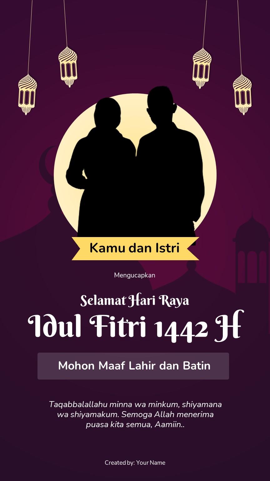 Detail Kartu Ucapan Idul Fitri Template Nomer 42