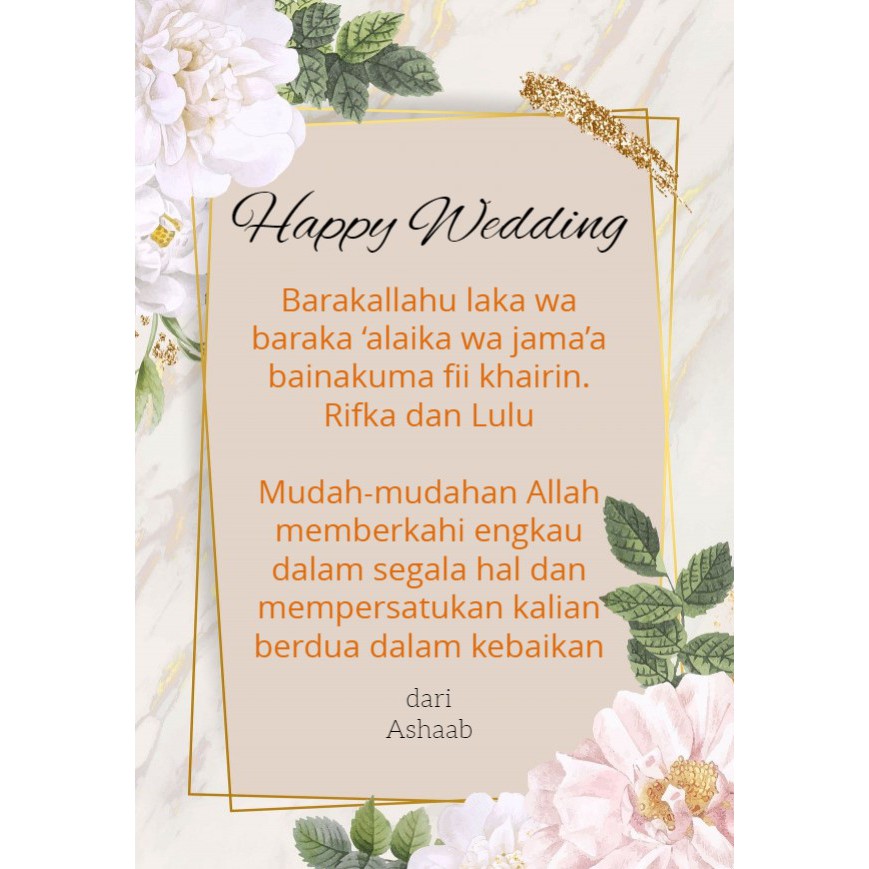 Detail Kartu Ucapan Nikah Nomer 3