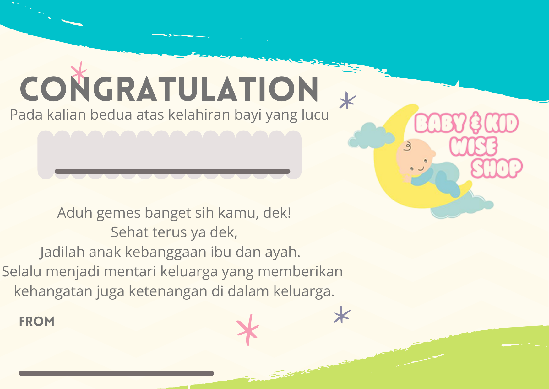 Detail Kartu Ucapan Selamat Atas Kelahiran Bayi Nomer 8