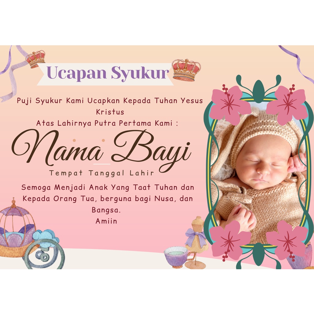 Kartu Ucapan Syukur Kelahiran Bayi - KibrisPDR