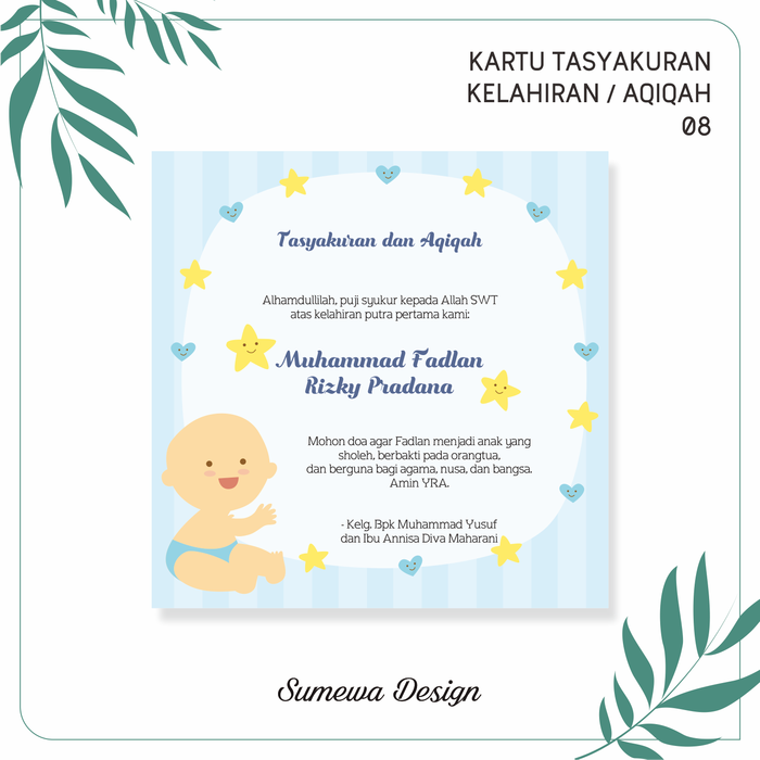 Detail Kartu Ucapan Syukur Kelahiran Bayi Nomer 23