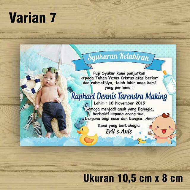 Detail Kartu Ucapan Syukur Kelahiran Bayi Nomer 32