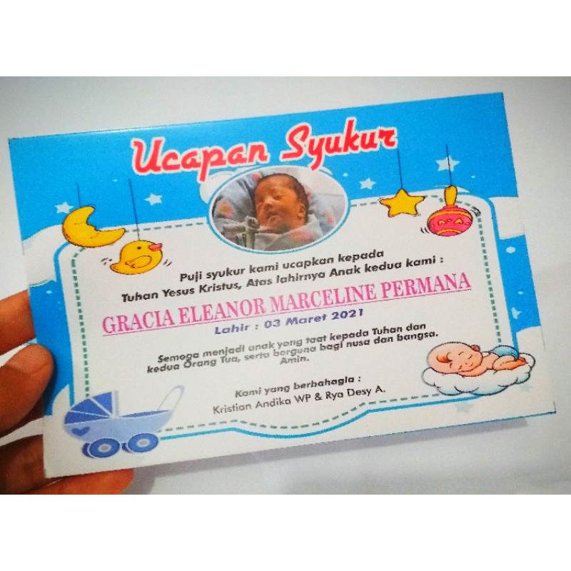 Detail Kartu Ucapan Syukur Kelahiran Bayi Nomer 35