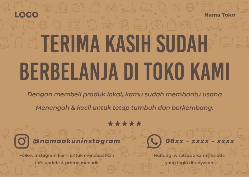 Detail Kartu Ucapan Terima Kasih Sudah Berbelanja Nomer 13