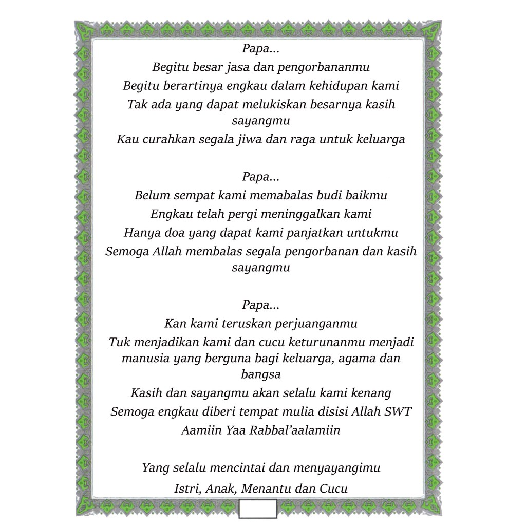 Detail Kata Kata Untuk Ayah Di Buku Yasin Nomer 15