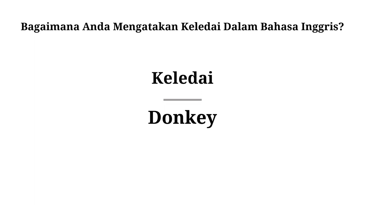 Detail Keledai Bahasa Inggris Nomer 13