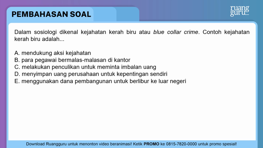 Detail Kerah Biru Adalah Nomer 13