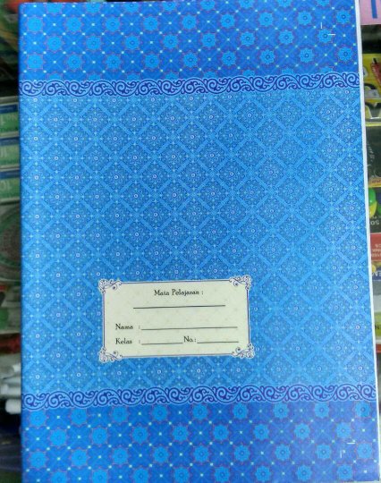 Detail Kertas Sampul Buku Warna Biru Nomer 43