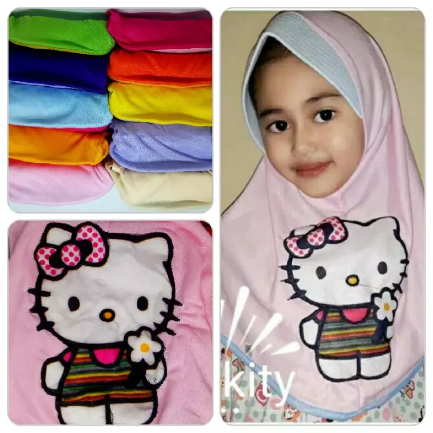 Detail Kerudung Anak Hello Kitty Nomer 5