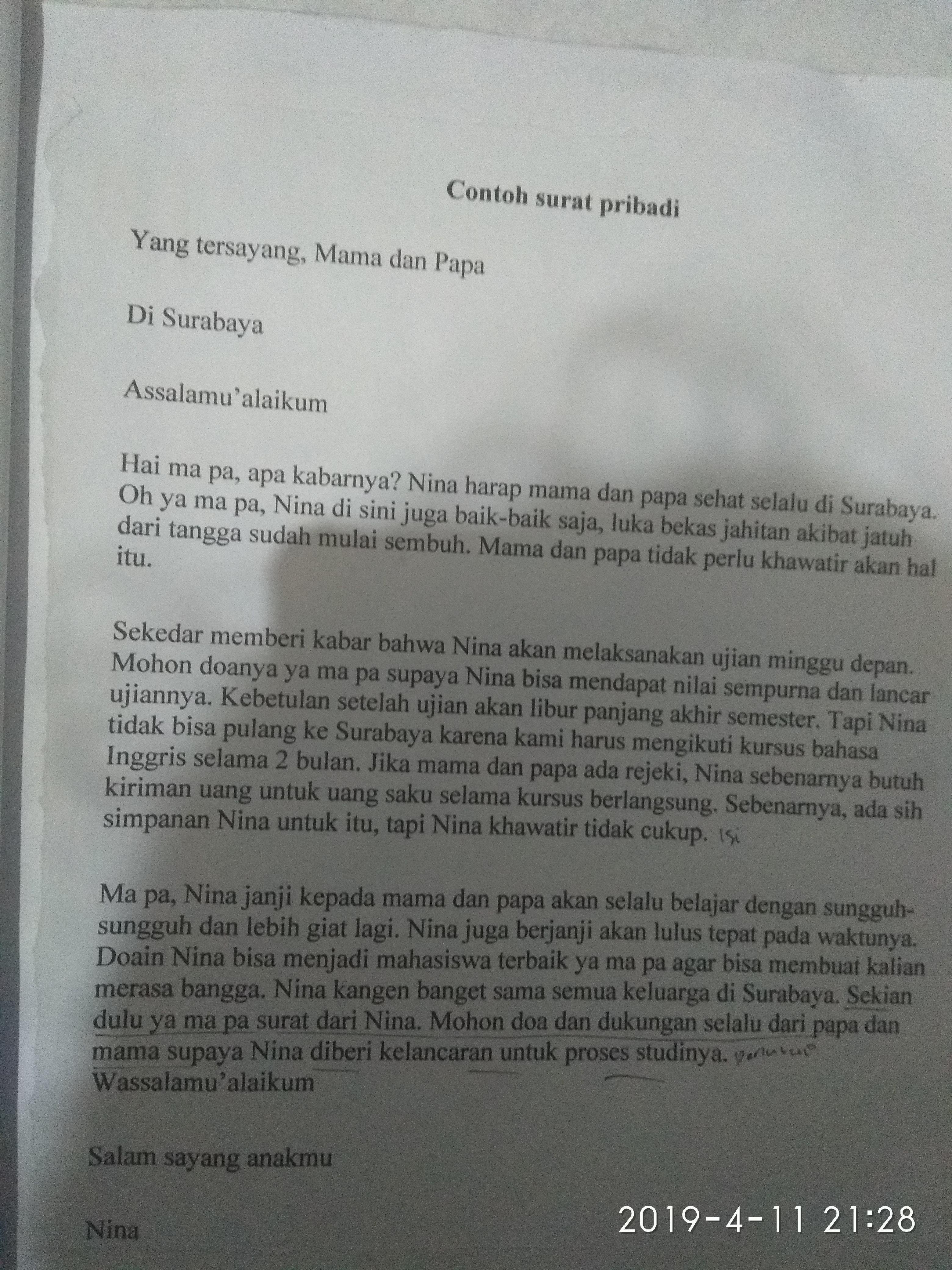 Detail Kesimpulan Surat Masuk Nomer 24