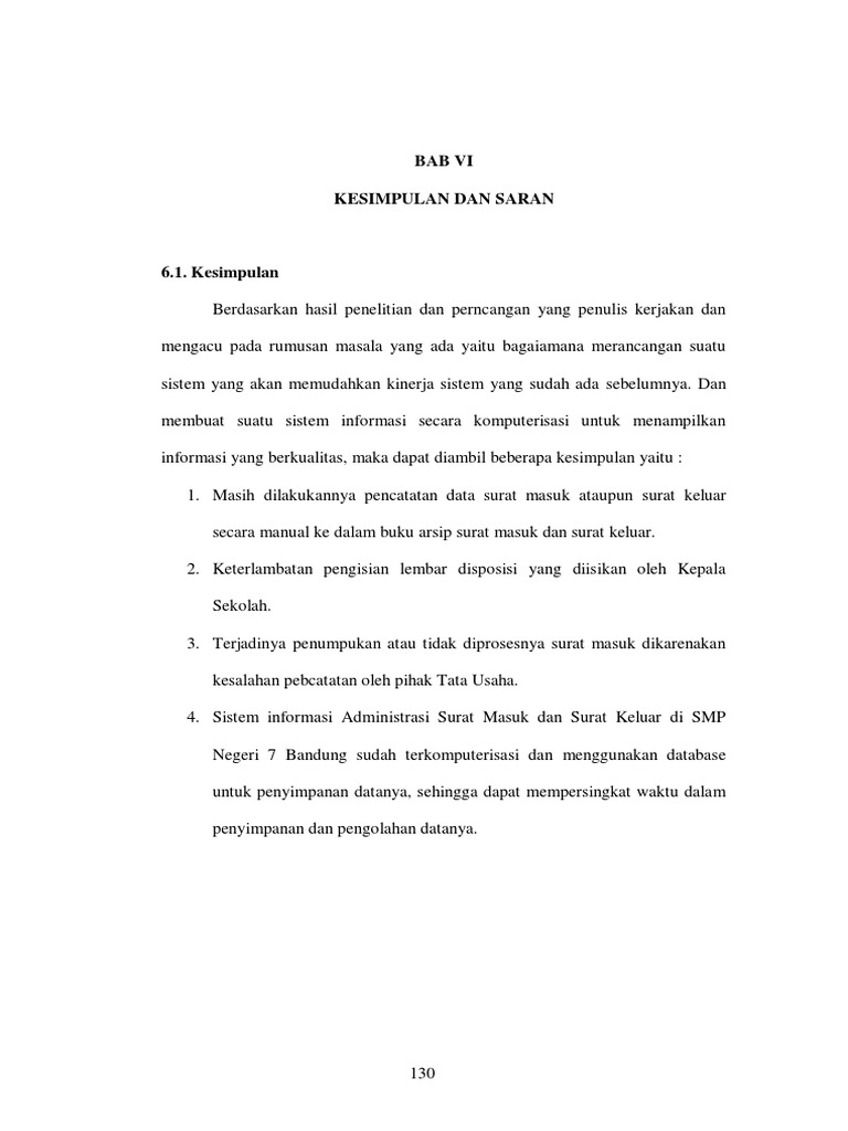 Detail Kesimpulan Surat Masuk Nomer 28