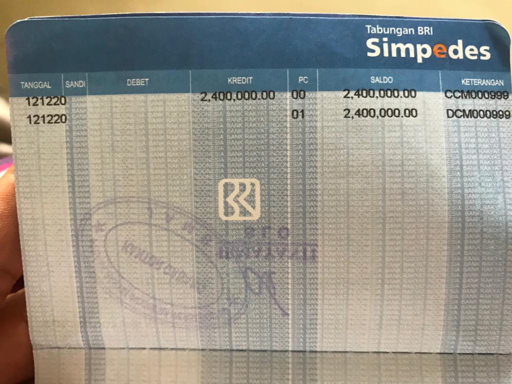 Detail Keterangan Buku Tabungan Bri Nomer 21