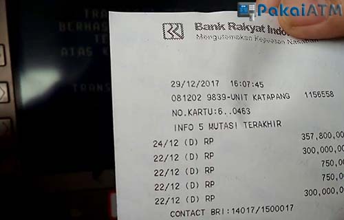 Detail Keterangan Buku Tabungan Bri Nomer 35