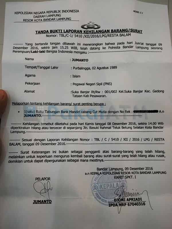 Detail Keterangan Buku Tabungan Bri Nomer 44