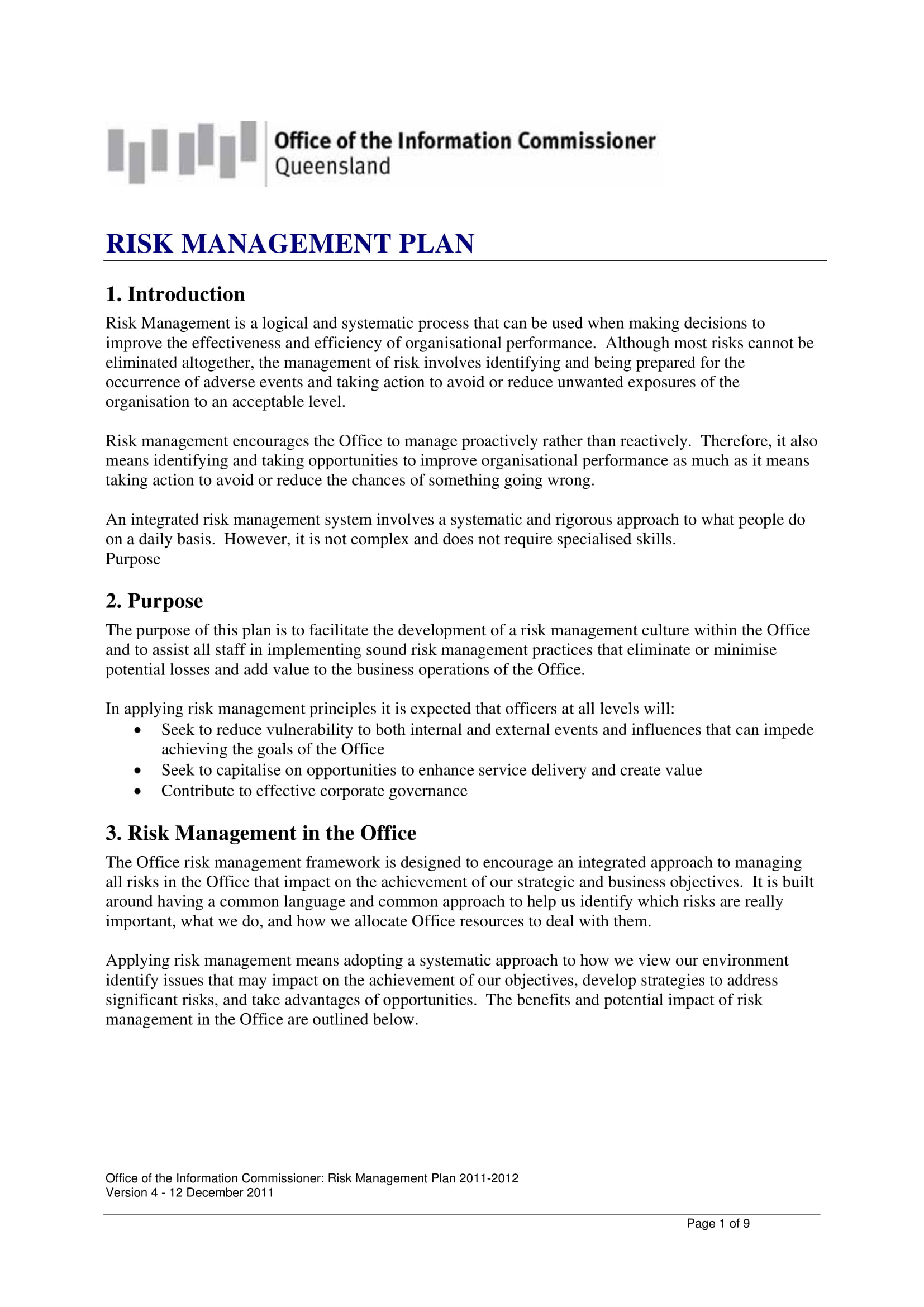 Detail Key Person Risk Management Plan Template Nomer 17