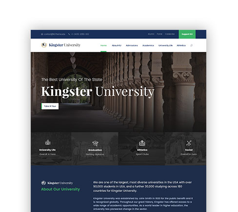 Detail Kingster University Template Nomer 8