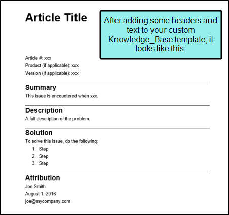 Detail Knowledge Base Article Template Nomer 23