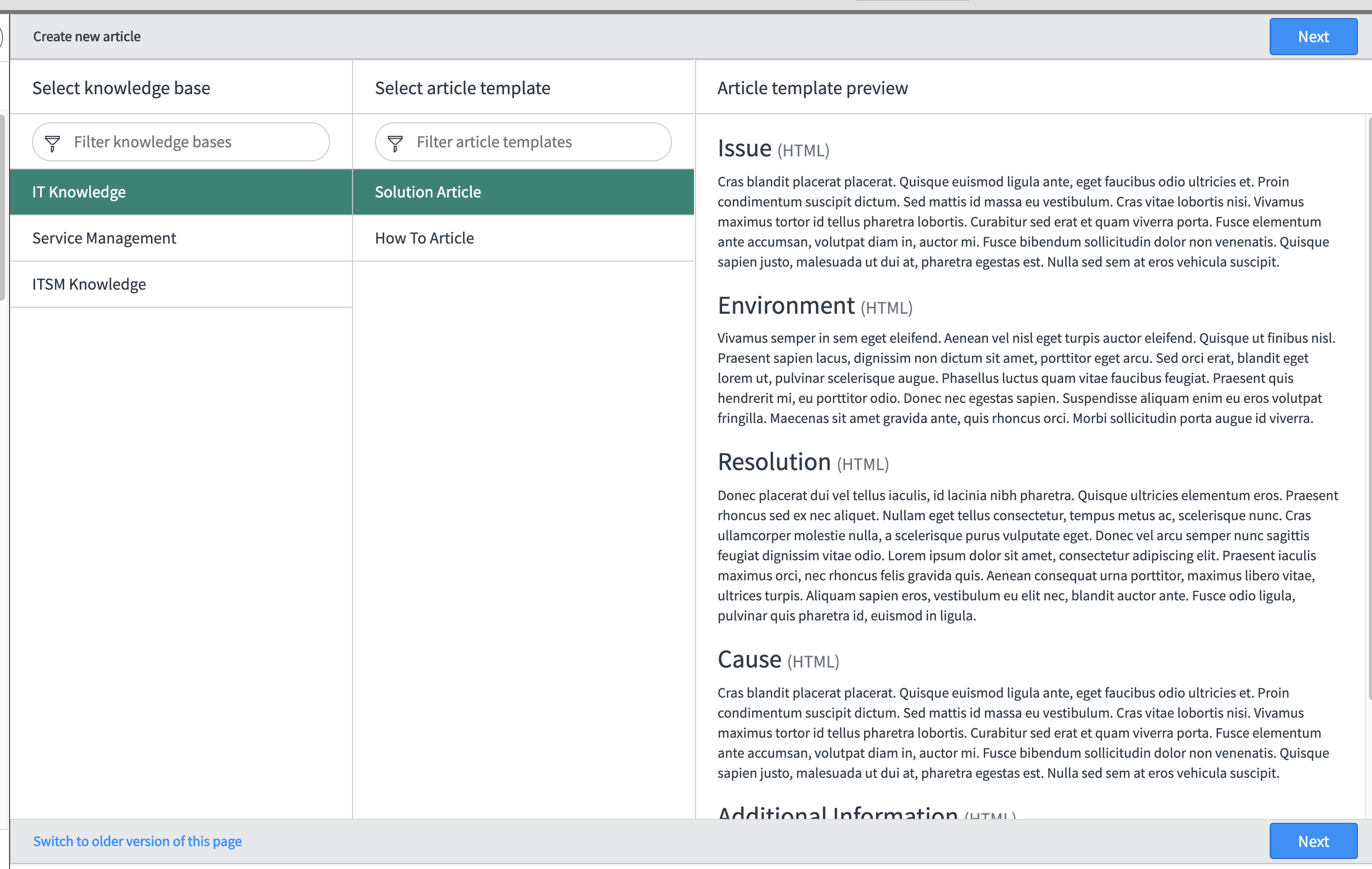 Detail Knowledge Base Article Template Nomer 24