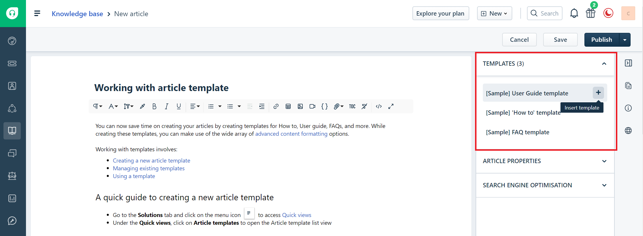 Detail Knowledge Base Article Template Nomer 43