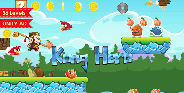 Detail Kong Hero Platformer Complete Unity Game Template Nomer 2