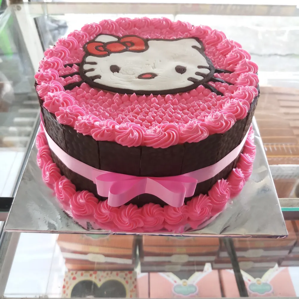 Detail Kue Hello Kitty Bulat Nomer 18