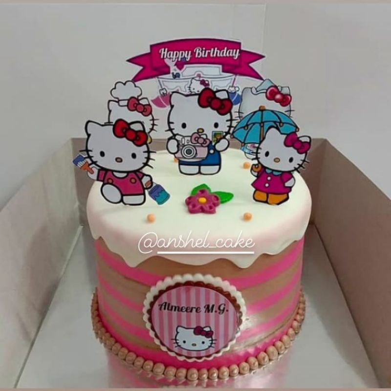 Detail Kue Hello Kitty Bulat Nomer 40