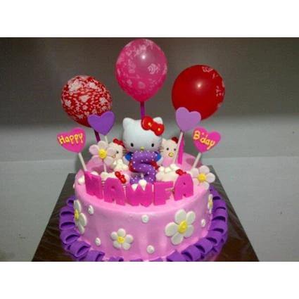 Detail Kue Ulang Tahun Gambar Hello Kitty Nomer 33