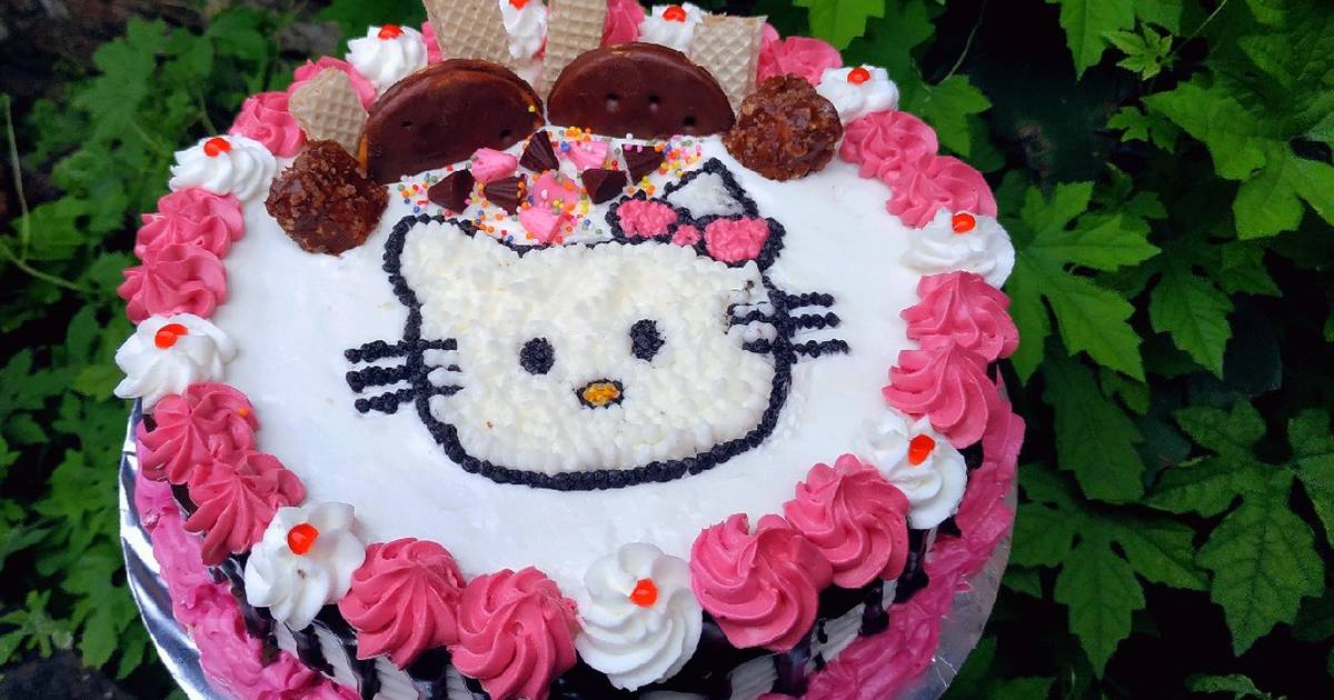 Detail Kue Ulang Tahun Gambar Hello Kitty Nomer 47