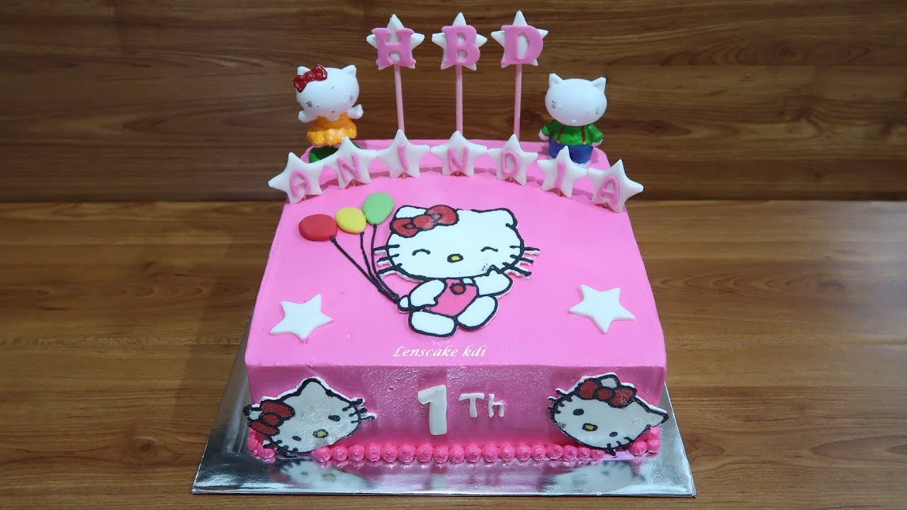 Detail Kue Ulang Tahun Gambar Hello Kitty Terbaru Nomer 32