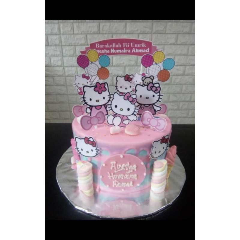 Detail Kue Ulang Tahun Gambar Hello Kitty Terbaru Nomer 39