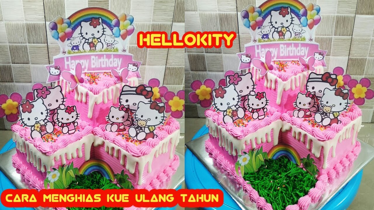 Detail Kue Ulang Tahun Gambar Hello Kitty Terbaru Nomer 51