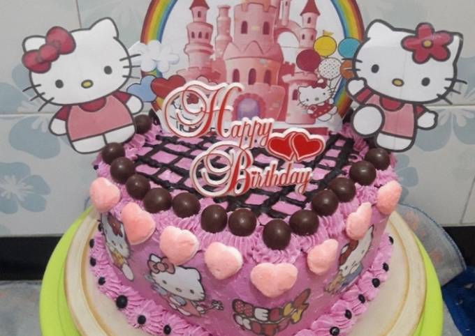 Detail Kue Ulang Tahun Tema Hello Kitty Nomer 5