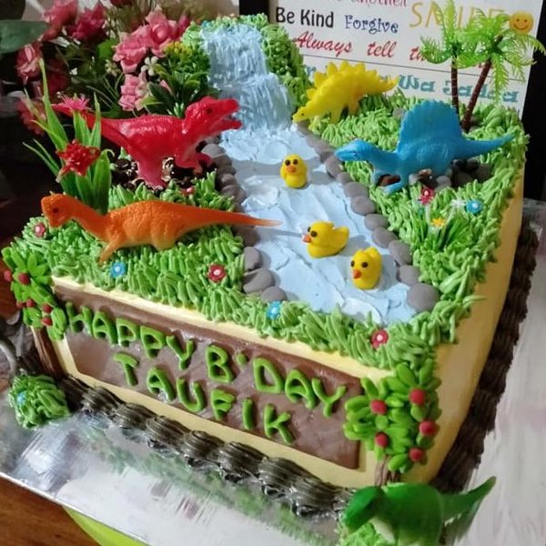 Detail Kue Ultah Dinosaurus Buttercream Nomer 33