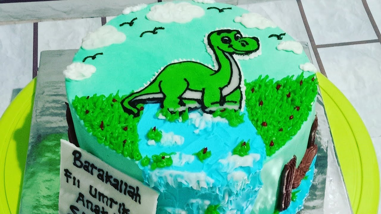 Detail Kue Ultah Dinosaurus Buttercream Nomer 9