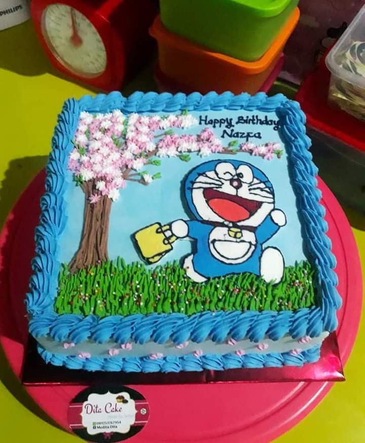 Detail Kue Ultah Doraemon Buttercream Nomer 22