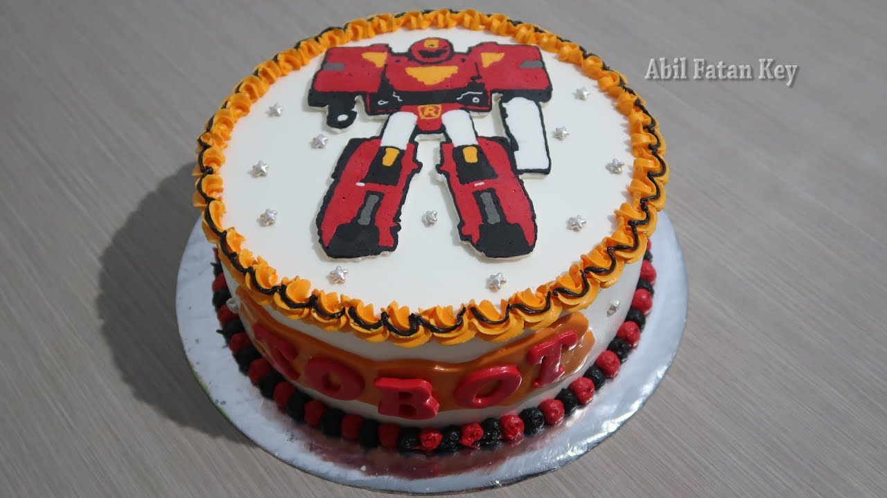 Kue Ultah Robot Buttercream - KibrisPDR