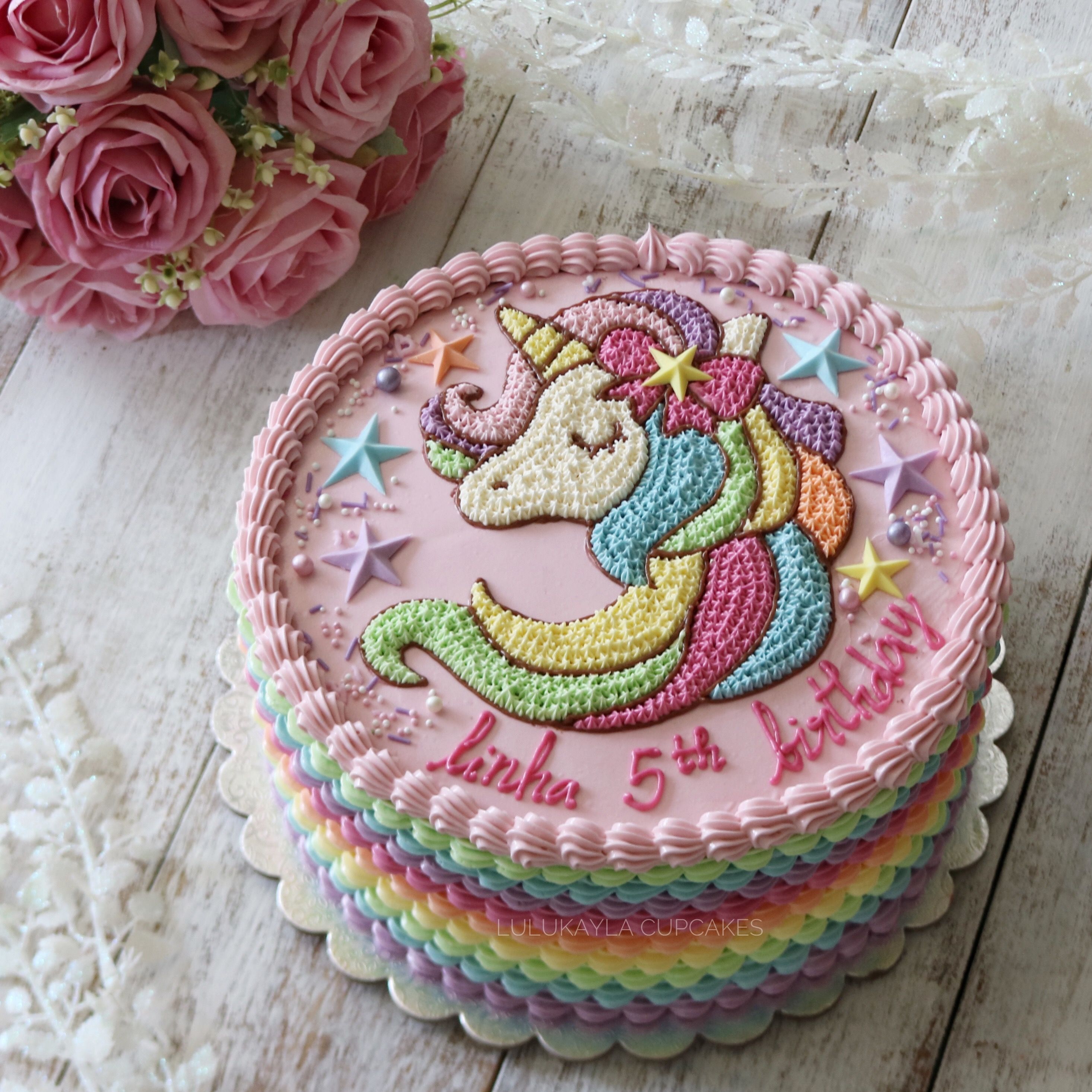 Kue Ultah Unicorn Buttercream - KibrisPDR